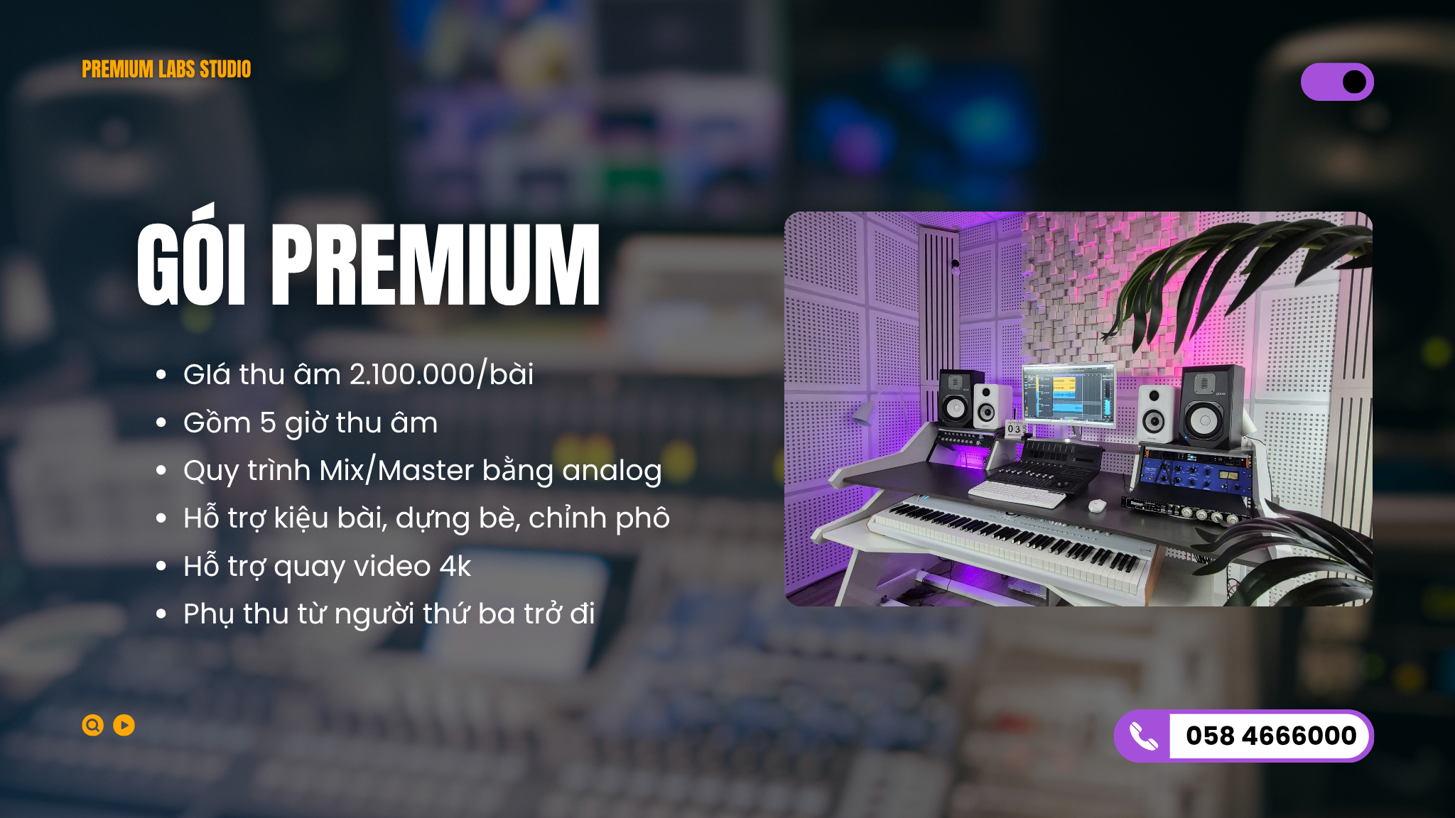 Gói thu âm Premium